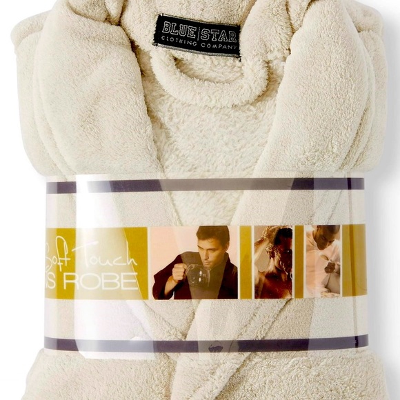 Blue Clothing Company Other - Beige Blue Star Clothing Mens One Size Fits Most Soft Plush Bath Robe